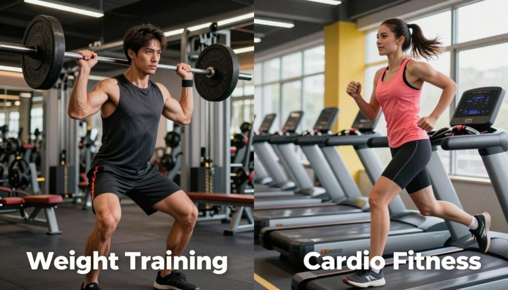 Current image: weight training vs cardio